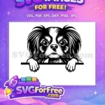 Free Cute Dog Face Free Funny Peeking Dog Free SVG 4 - Instant Download