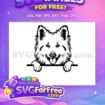 Free Cute Dog Face Free Peeking Window Funny Free SVG 12 - Instant Download