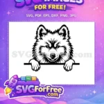 Free Puppy Eyes Free Nose Peeking Dog Free SVG 2 - Instant Download