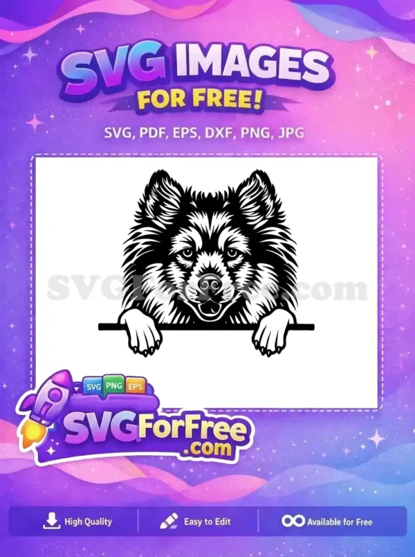 Free Cute Dog Face Free Peeking Window Funny Free SVG 14
