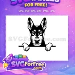 Free Cute Dog Face Free Peeking Window Pet Free SVG 3 - Instant Download
