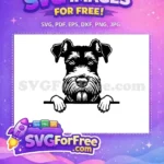 Free Cute Puppy Face Free Window Peeking Dog Free SVG 1 - Instant Download