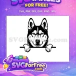 Free Cute Dog Face Free Peeking Window Funny Free SVG 17 - Instant Download