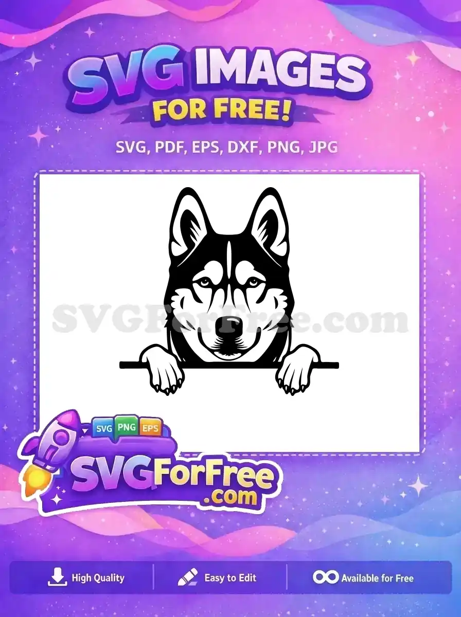 Free Cute Dog Face Free Peeking Window Funny Free SVG 17