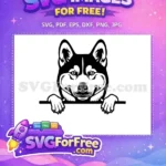 Free Cute Puppy Face Free Funny Dog Peekaboo Free SVG 1 - Instant Download