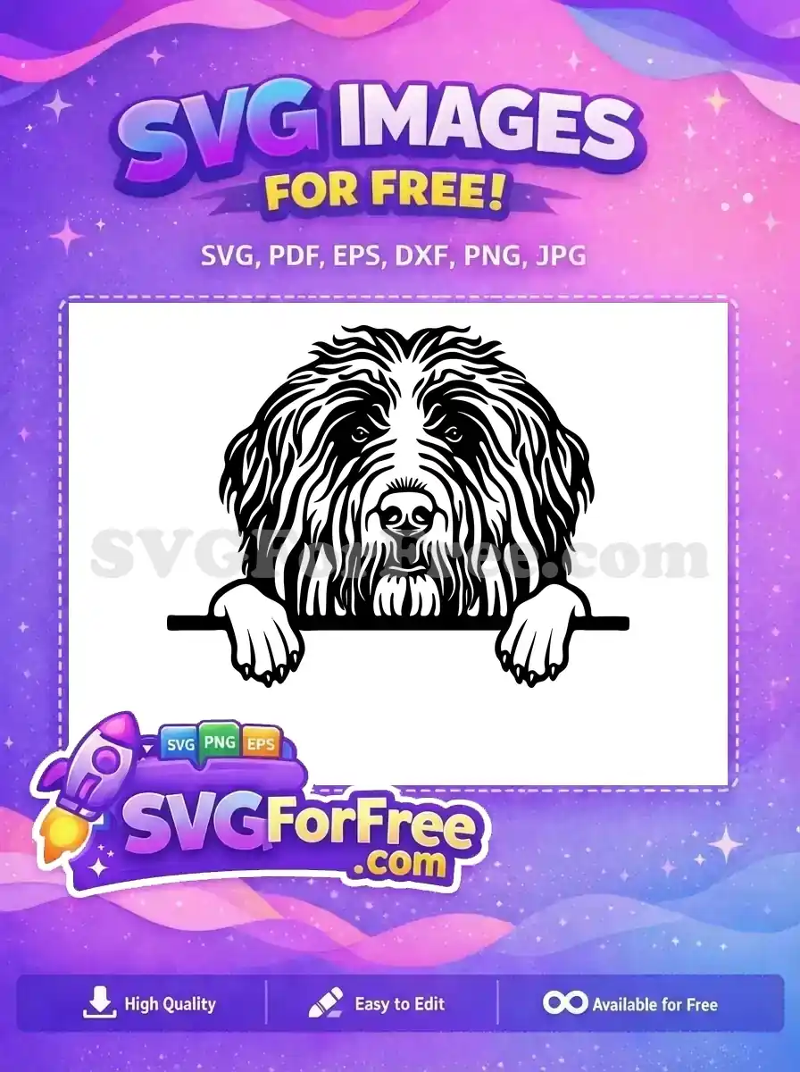 Free Cute Puppy Free Funny Peeking Dog Free SVG 1