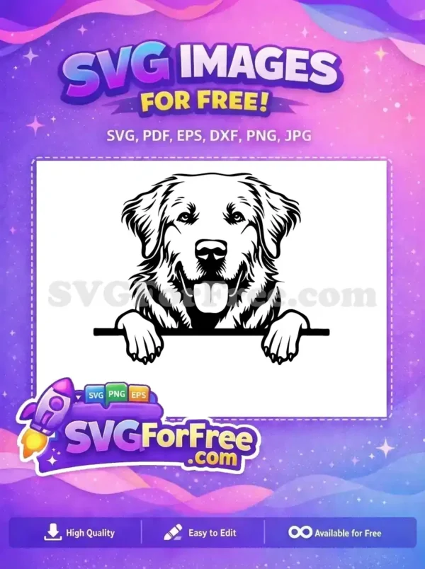 Free Cute Dog Face Free Peeking Window Funny Free SVG 18