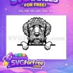 Free Cute Dog Face Free Peeking Dog Cartoon Free SVG 2 - Instant Download