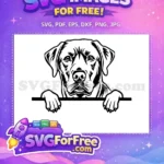 Free Cute Dog Face Free Funny Peeking Dog Free SVG 7 - Instant Download