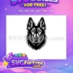 Free Cute Dog Face Free Window Cling Peeking Free SVG 2 - Instant Download