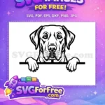Free Cute Dog Face Free Peeking Out Window Free SVG 1 - Instant Download
