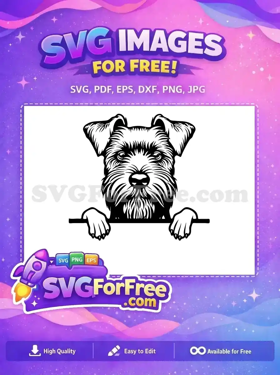 Free Cute Dog Face Free Peeking Window Funny Free SVG 19