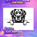 Free Cute Dog Face Free Peeking Window Funny Free SVG 20 - Instant Download