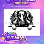 Free Cute Puppy Face Free Peeking Dog Art Free SVG 4 - Instant Download