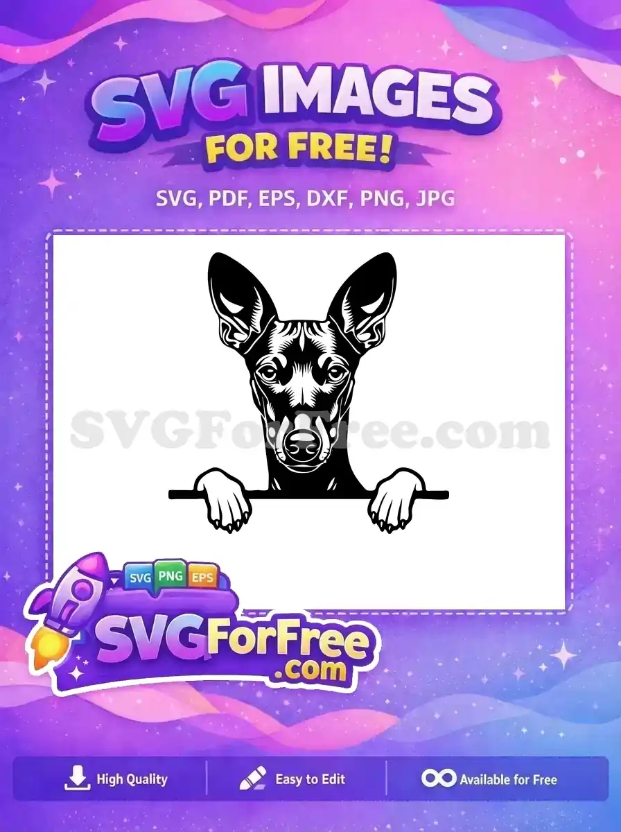 Free Brown Haired Free Happy Labrador Peeking Free SVG