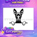 Free Cute Dog Face Free Peeking Dog Cartoon Free SVG 3 - Instant Download