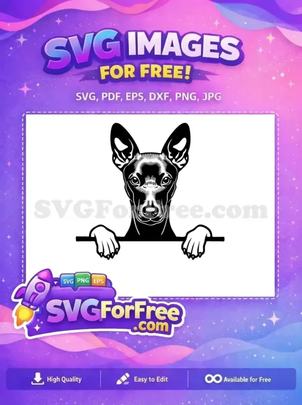 Free Cute Dog Face Free Peeking Dog Cartoon Free SVG 3