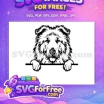 Free Cute Puppy Eyes Free Peeking Dog Design Free SVG 8 - Instant Download