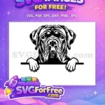 Free Cute Eyes Free Nose Peeking Dog Free SVG 2 - Instant Download