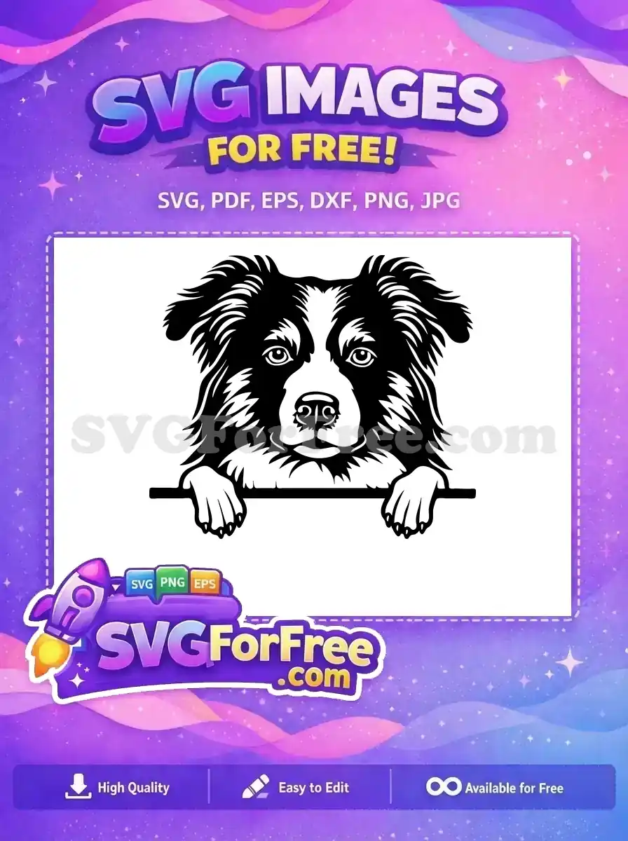 Free Cute Dog Face Free Head Peeking Pet Free SVG
