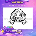 Free Cute Dog Face Free Animal Peek Funny Free SVG - Instant Download