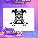 Free Cute Puppy Free Peeking Dog Cartoon Free SVG 1 - Instant Download