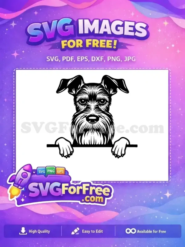 Free Cute Puppy Free Peeking Dog Cartoon Free SVG 1
