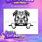 Free Cute Dog Face Free Peeking Window Art Free SVG 3 - Instant Download