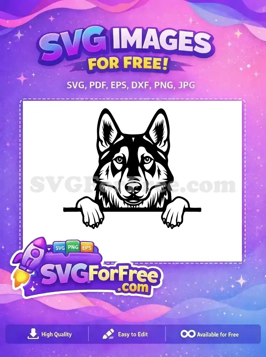 Free Cute Puppy Peek Free Dog Breed Art Free SVG