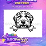 Free Cute Dog Face Free Peeking Puppy Film Free SVG - Instant Download