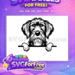 Free Cute Dog Face Free Funny Pet Peeking Free SVG 4 - Instant Download