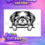 Free Cute Dog Face Free Peeking Window Funny Free SVG 31 - Instant Download