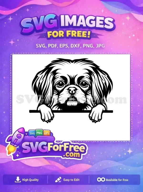Free Cute Puppy Eyes Free Window Peek Animal Free SVG