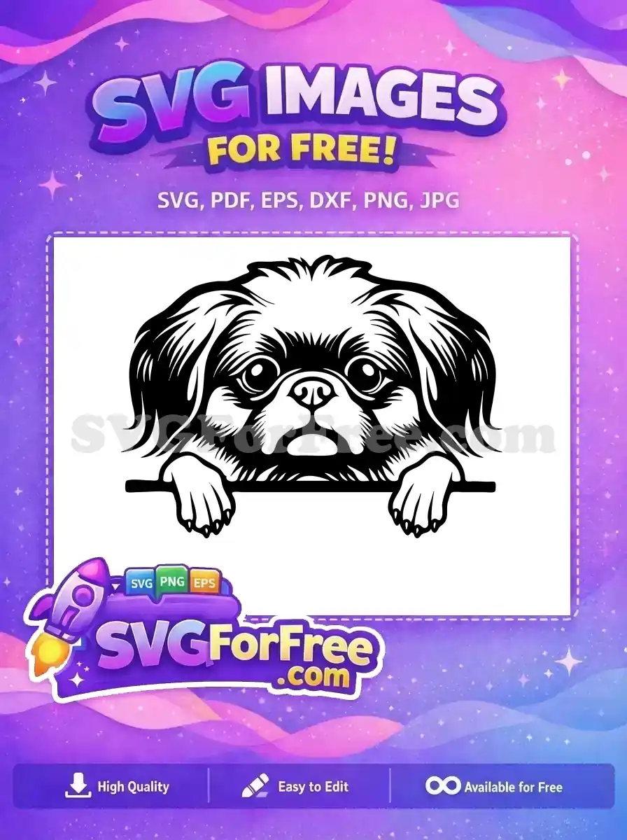 Free Cute Puppy Face Free Peeking Dog Art Free SVG 9