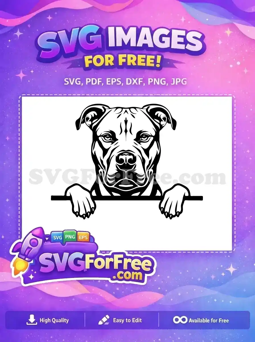 Free Cute Dog Face Free Funny Head Peeking Free SVG