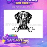 Free Cute Dog Face Free Peeking Window Art Free SVG 6 - Instant Download