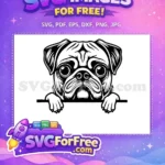 Free Cute Dog Face Free Peeking Window Funny Free SVG 35 - Instant Download