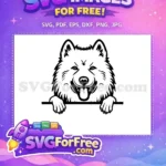Free Cute Dog Face Free Peeking Puppy Eyes Free SVG - Instant Download