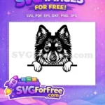 Free Cute Puppy Face Free Funny Dog Peeking Free SVG 4 - Instant Download