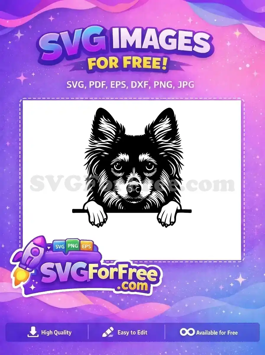 Free Cute Puppy Peek Free Dog Lover Gift Free SVG
