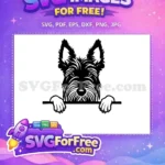 Free Cute Face Free Puppy Dog Peeking Free SVG 2 - Instant Download