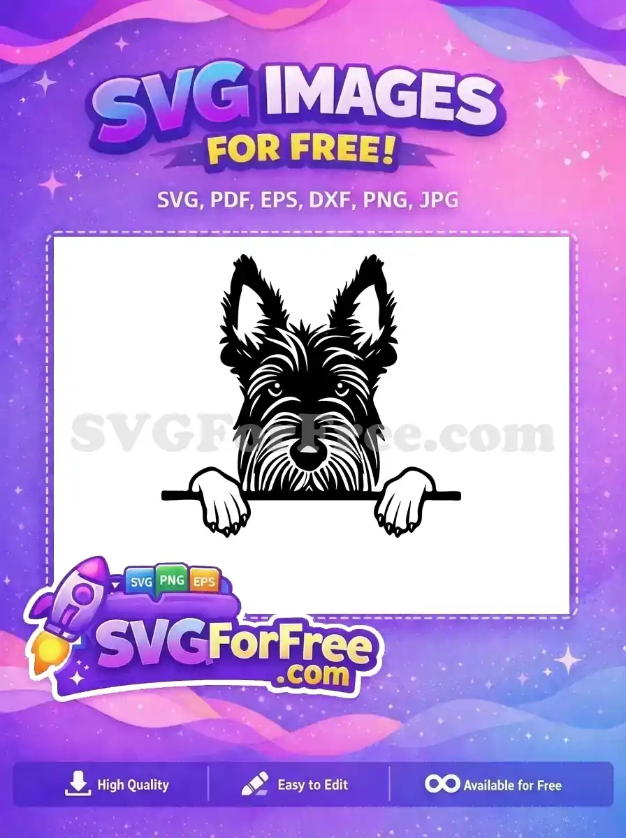 Free Cute Face Free Puppy Dog Peeking Free SVG 2