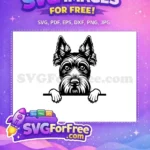Free Cute Puppy Face Free Funny Peeking Dog Free SVG 7 - Instant Download