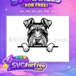Free Cute Dog Face Free Peeking Window Art Free SVG 8 - Instant Download