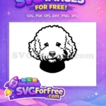 Free Cute Puppy Face Free Peeking Dog Design Free SVG 4 - Instant Download