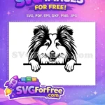 Free Cute Dog Face Free Peeking Puppy Pet Free SVG 3 - Instant Download