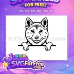 Free Cute Puppy Eyes Free Peeking Dog Art Free SVG 11 - Instant Download