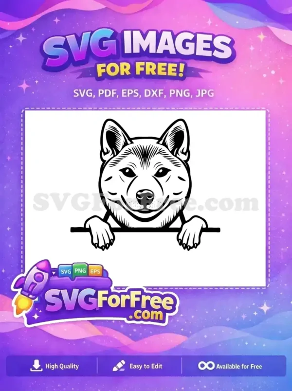 Free Cute Puppy Eyes Free Peeking Dog Art Free SVG 11
