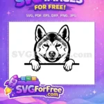 Free Cute Dog Face Free Head Peeking Window Free SVG 3 - Instant Download