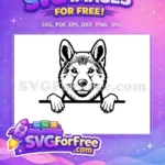Free Cute Dog Face Free Peeking Window Pet Free SVG 8 - Instant Download
